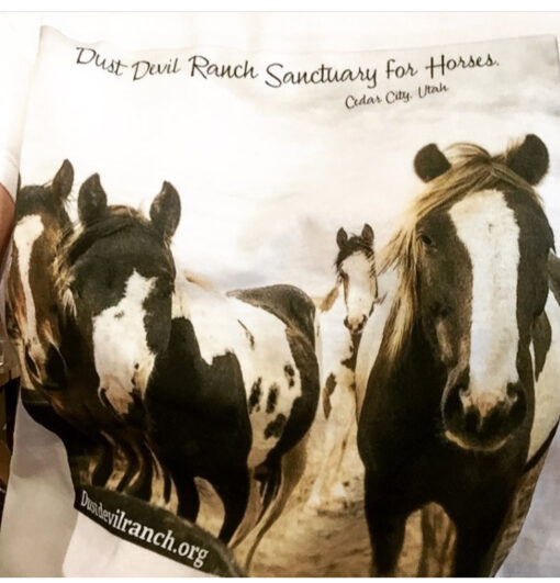 Adult T-Shirt with Dust Devil Ranch Sanctuary for Horses Print